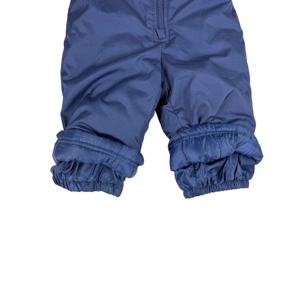 OshKosh BGosh Toddler‎ 12M Snow Bibs Navy Blue Insulated Heart Winter Ski